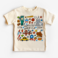 Happy 250 America Kids Shirt – Patriotic 4th of July Tee – USA 250th Birthday Toddler Shirt (2026): Natural Short Sleeve Tee / 6/8 Youth Small