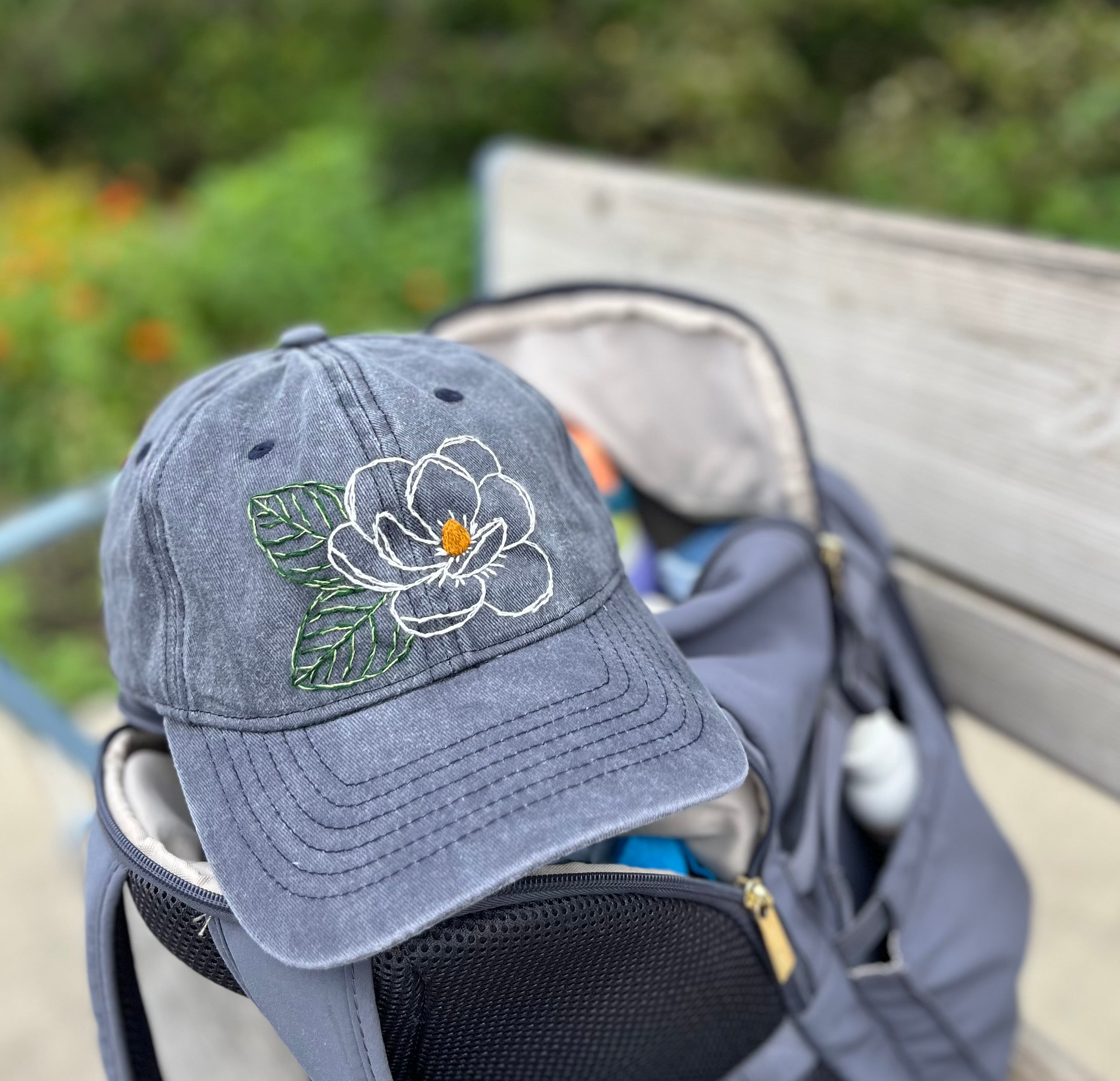 Magnolia ball cap