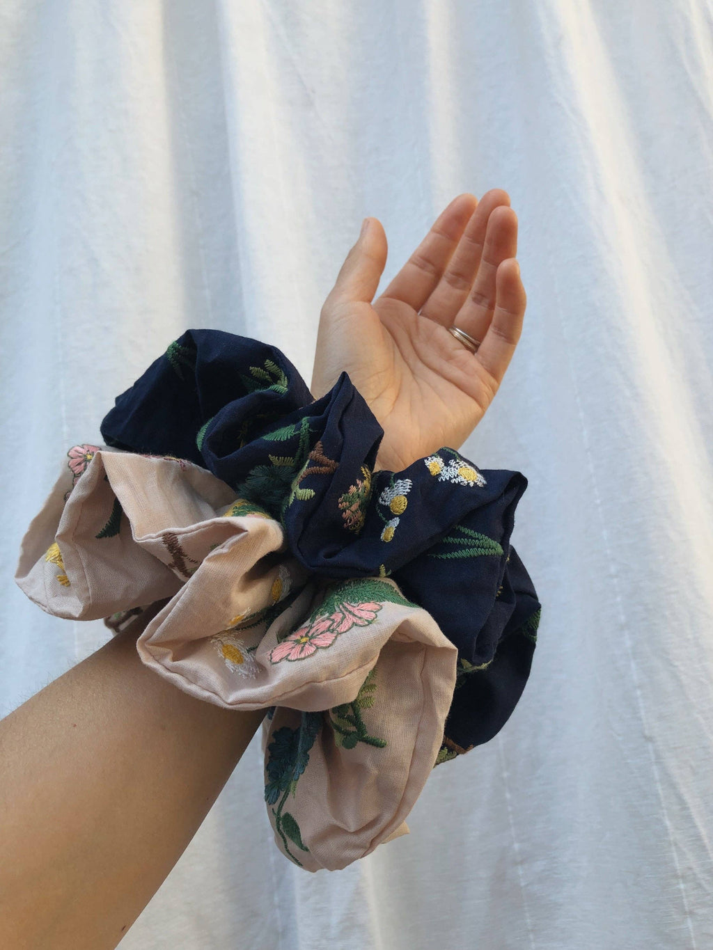 Embroidered Herb Scrunchie