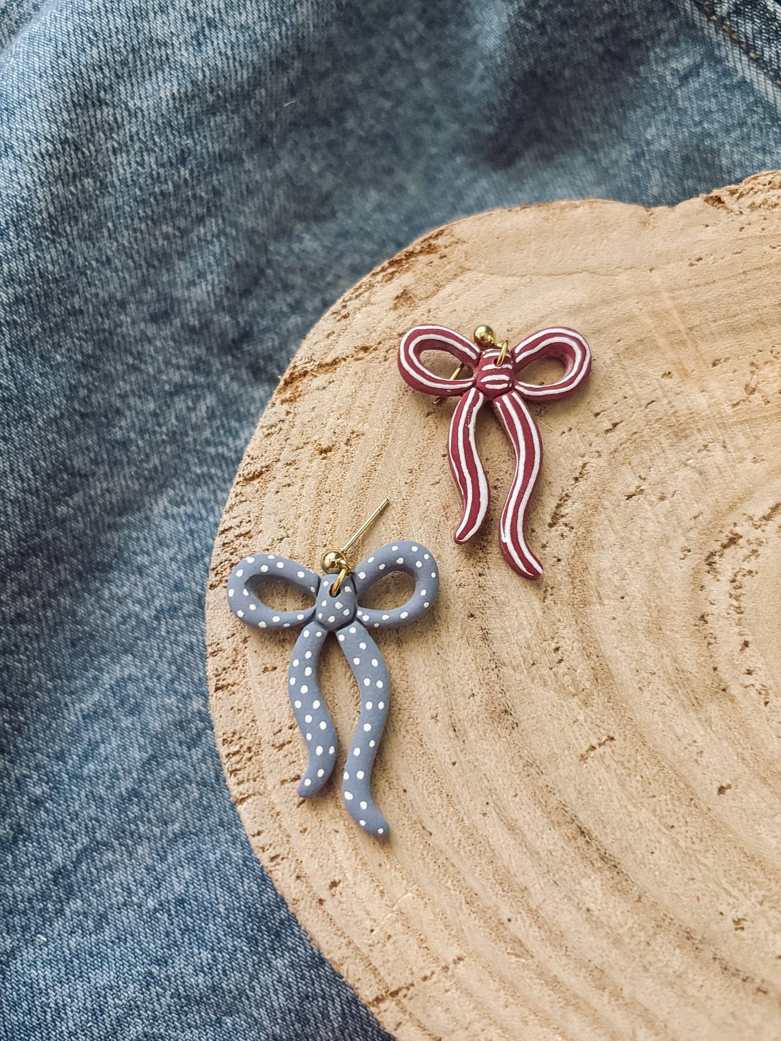 Vintage Americana Ribbon Earrings